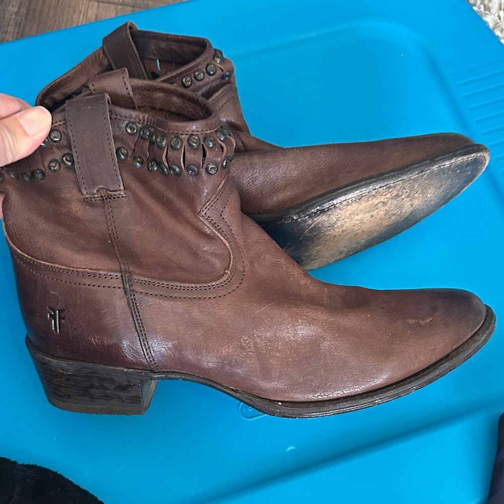 Women's Brown Leather Ankle Boots